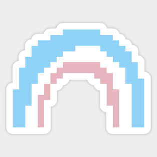 Trans Pride Rainbow Pixel Art Sticker